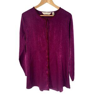Victoria's Secret Purple Button Down Blouse Size Medium